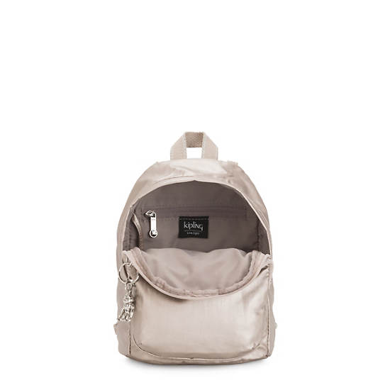 Kipling Delia Compact Metallic Convertible Rygsække Beige | DK 1558MQ